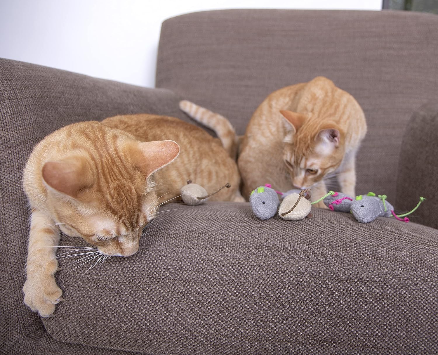 SmartyKat (3 Count) Skitter Critters Catnip Cat Toys - Gray/Cream, 3 Count - Image 6