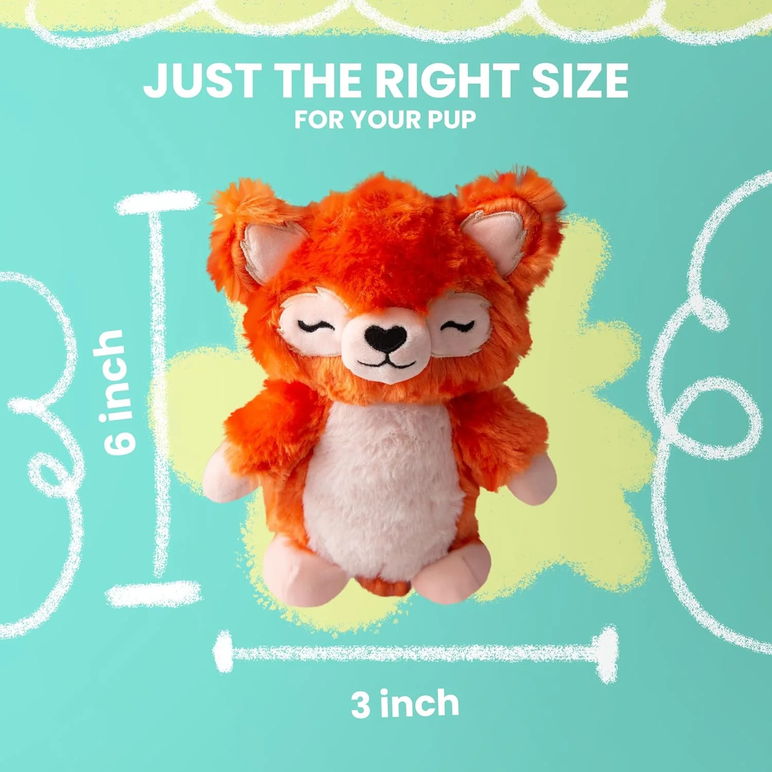 Snugarooz Foxy Panda with Repair Patch - Plush Red Panda Dog Toy with Squeaker & Crinkle - Heart-Shaped Nose - Soft & Sustainable Fun for Dogs - Image 4