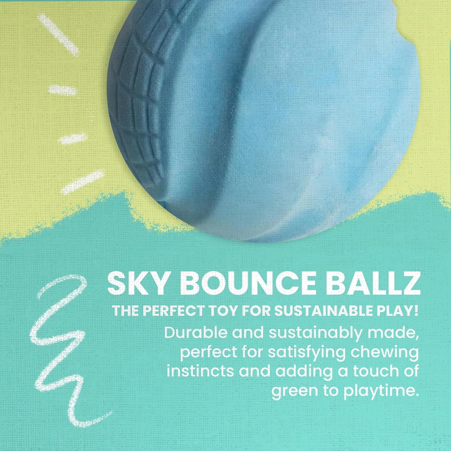 Snugarooz Sky Bounce Ballz Dog Toy – TPR High-Bouncing Fetch Balls – Floats on Water – Durable & Fun for Dogs of All Sizes - Image 2