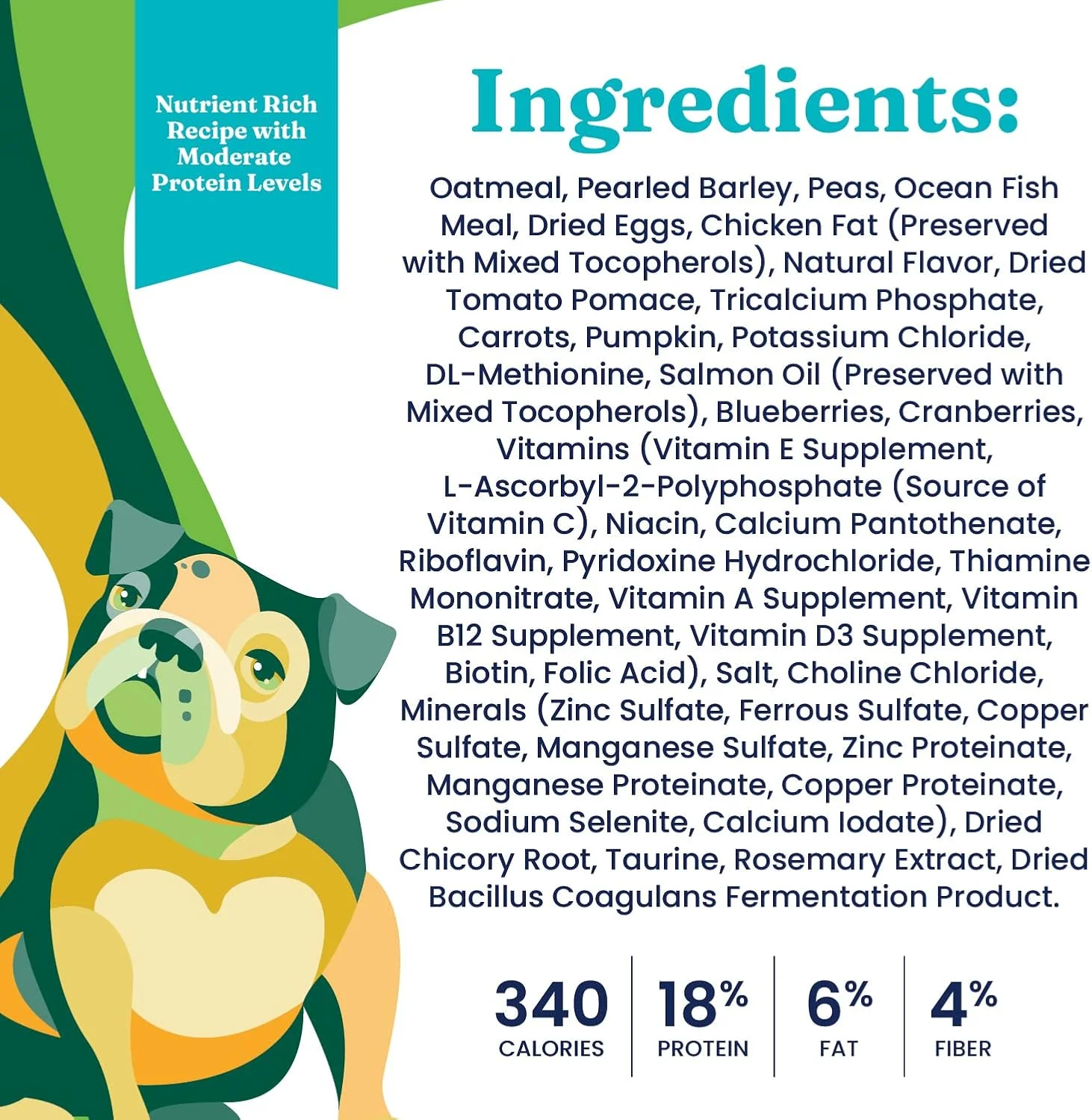 Solid Gold Dry Dog Food for Adult & Senior Dogs - with Whole Grains, Oatmeal, Pearled Barley, & Fish - Potato Free, High Fiber Adult Dog Food Dry Kibble for Sensitive Stomach & Immune Support 4-lb - Image 4