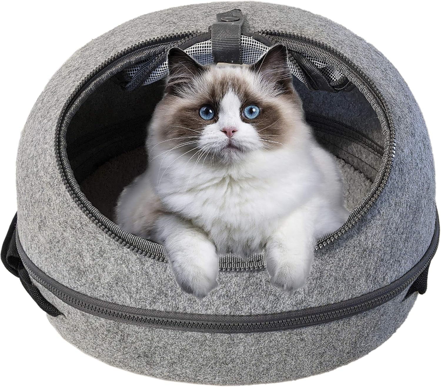 SPOT Doc & Phoebe’s 3-in-1 Sleep & Go Cat Carrier | Portable Pet Travel Bag for Cats and Small Dogs | Converts to Carrier, Cozy Cave and Comfy Bed | Adjustable Shoulder Strap Perfect for Vet Visits - Image 4