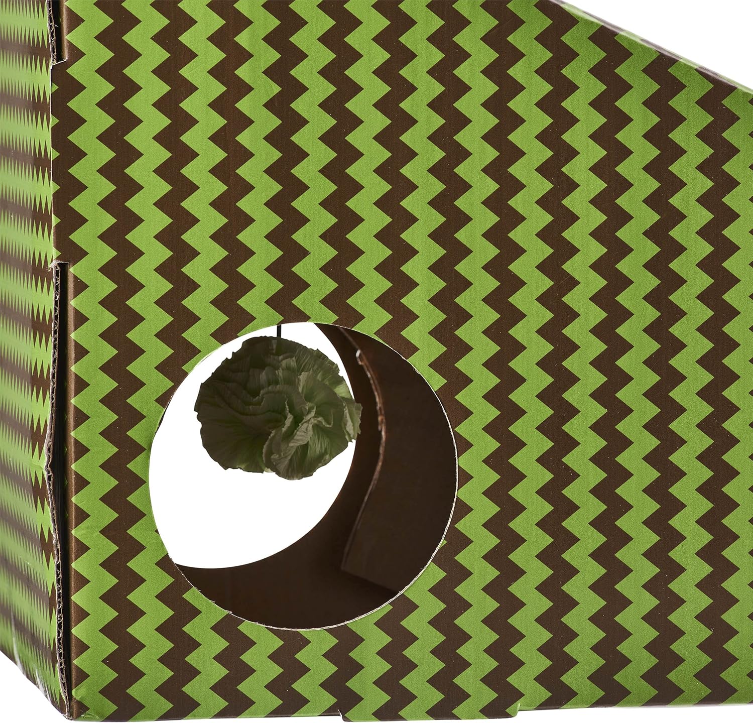 SPOT Ethical Products Corrugated Cardboard Cat Scratcher / 17" Ramp with Cutout/with Catnip and Silver Vine, Multi - Image 6