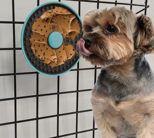SPOT Soothers Multipurpose Dog Licking Mat- Dog Peanut Butter Lick Pad & Slow Feeder for Crate, Enrichment Toy for Small & Medium Dogs and Puppies, Food Grade Rubber, Anxiety Reliever, 6inch - Image 6