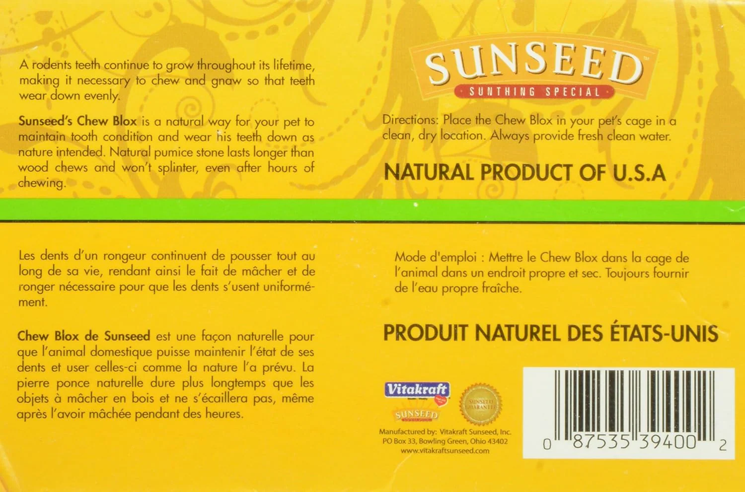Sun Seed Company Sss39400 12-Pack Chinchilla Wood Chew Blox Display - Image 3