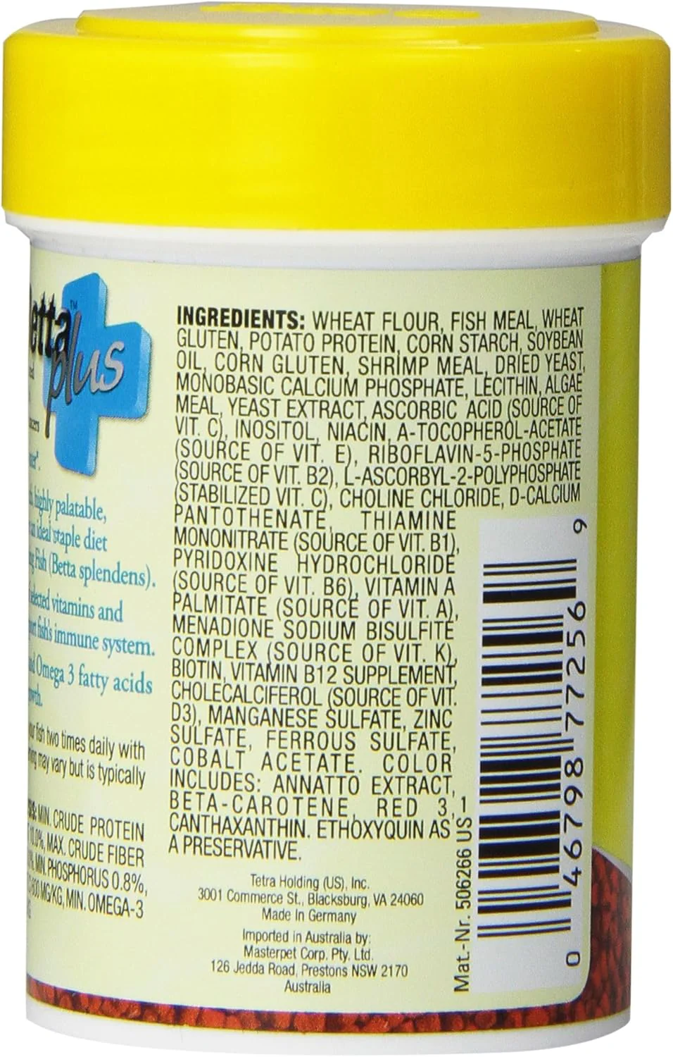 TetraBetta PLUS Floating Mini Pellets, Fish Food With Natural Color Enhancer - Image 2