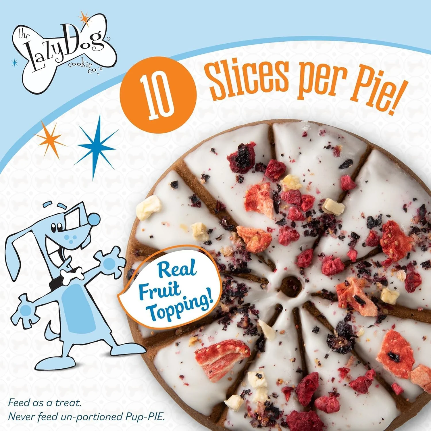 The Lazy Dog Cookie Co. I Ruff You Pup-Pie – All Natural Dog Treat for Special Occasions – Healthy Dog Cookies Made in USA – 6" Celebration Pie – Best Natural Treats for Dogs, 5 oz (Ruff You) - Image 2