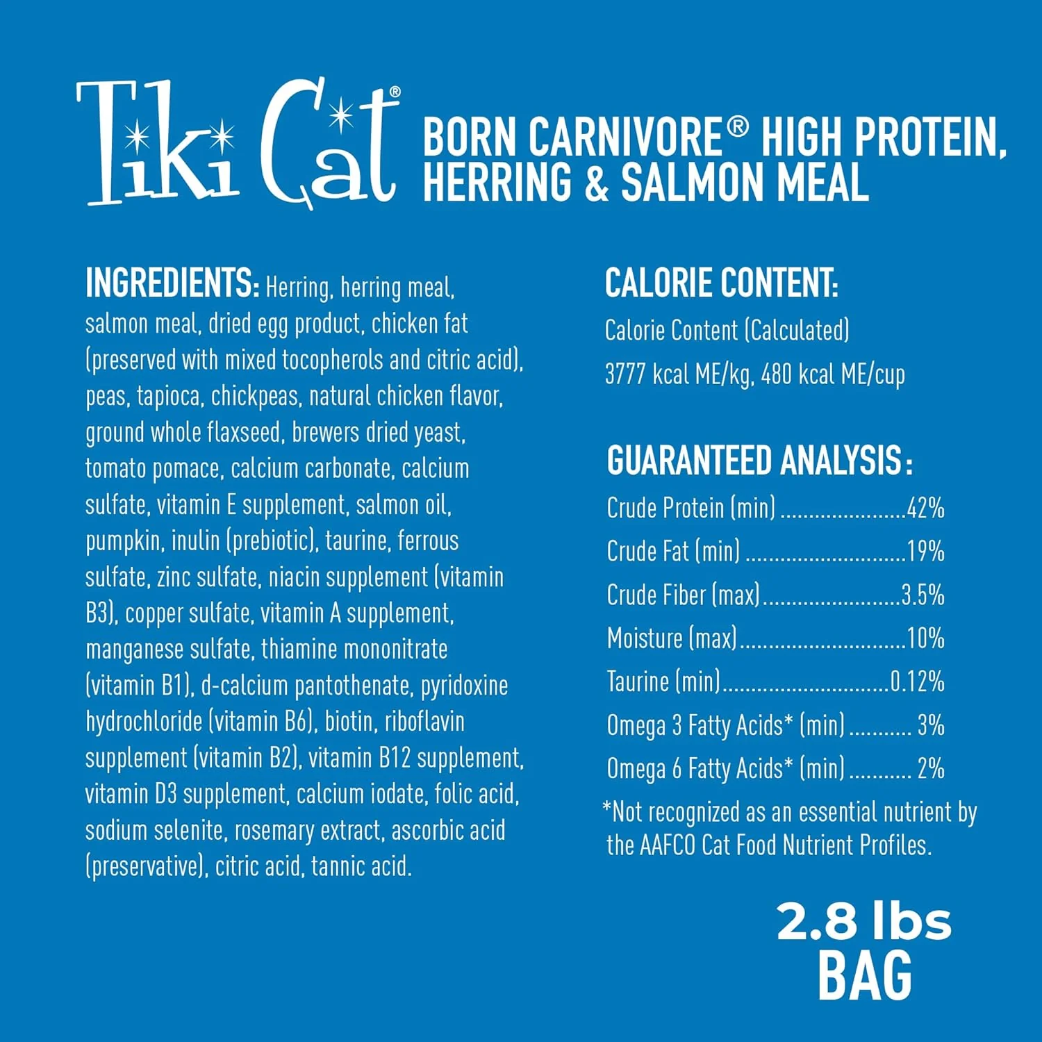 Tiki Cat Born Carnivore High Protein, Herring & Salmon Meal, Grain-Free Baked Kibble to Maximize Nutrients, Dry Cat Food - Image 4