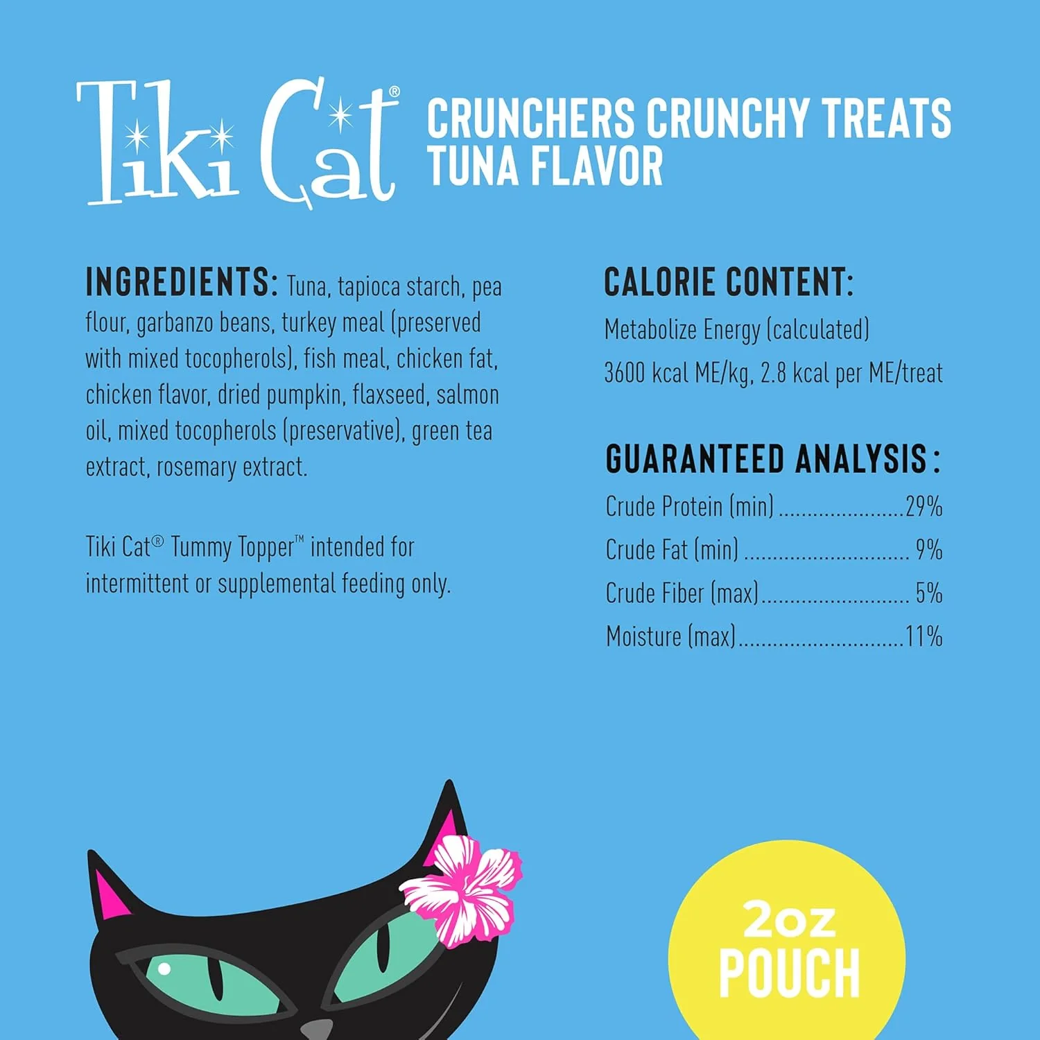Tiki Cat Crunchers Dry Cat Treats, Tuna Flavor, Low-Calorie Grain-Free Crunchy Snack, For Adult Cats - Image 4
