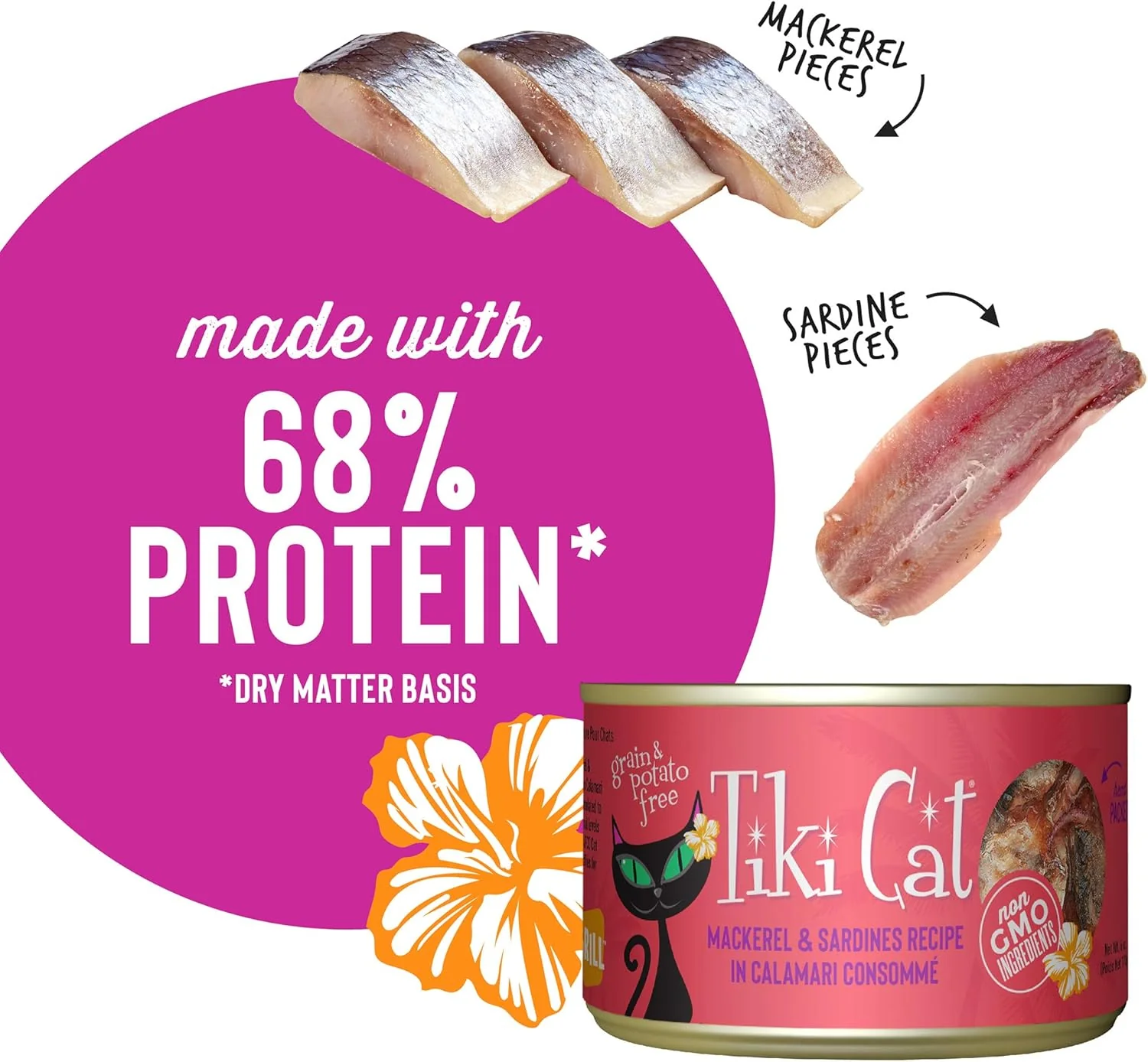 Tiki Cat Grill, Mackerel & Sardines, High-Protein and 100% Non-GMO Ingredients, Wet Whole Foods Cat Food for All Life Stages - Image 5