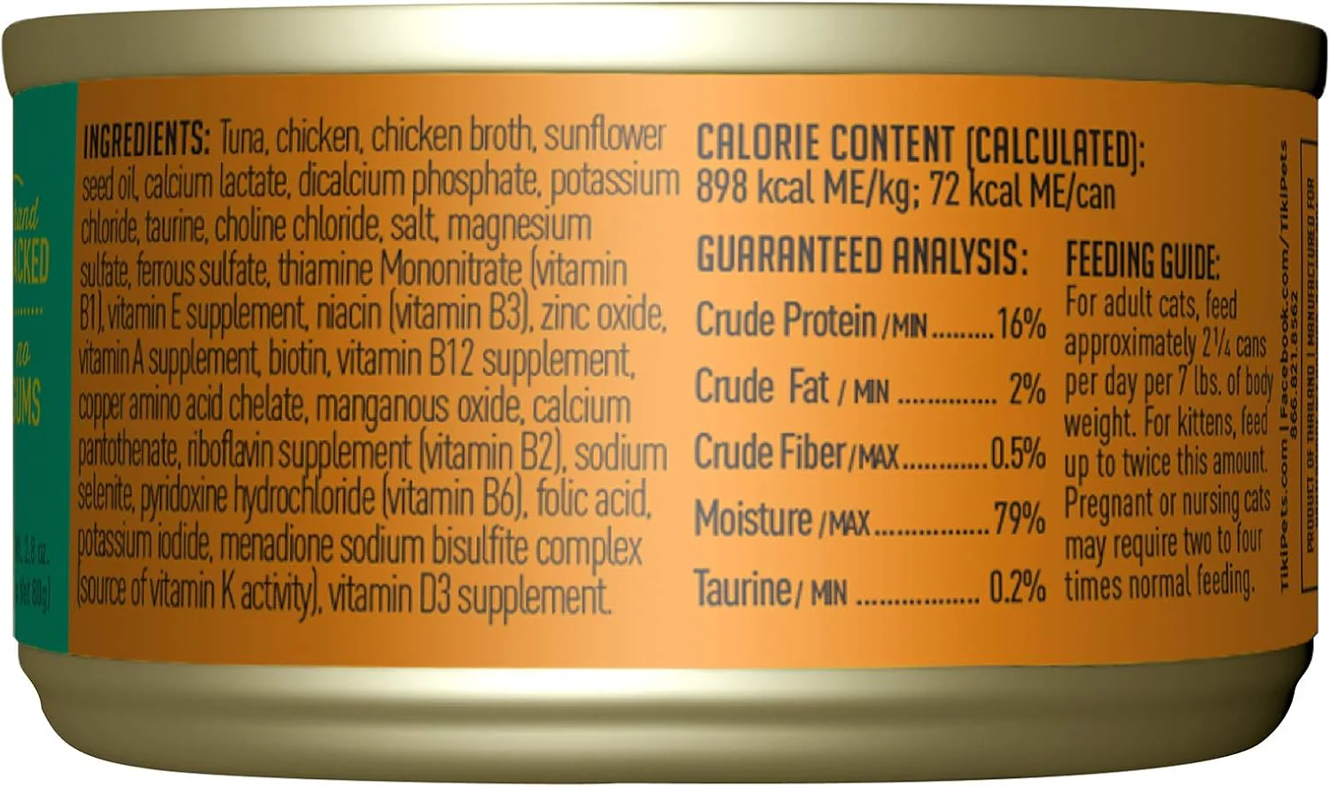 Tiki Cat Luau Shredded Meat, Ahi Tuna & Chicken Recipe in Chicken Consumme, Grain-Free Balanced Nutrition Wet Canned Cat Food, For All Life Stages - Image 2
