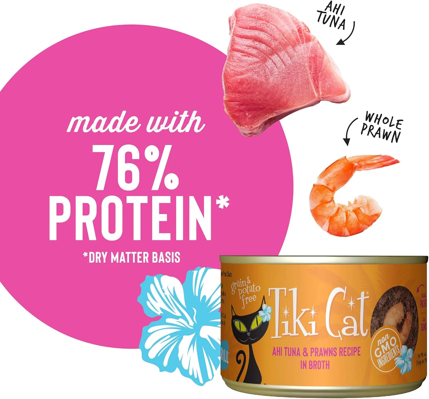 Tiki Cat Grill, Ahi Tuna & Prawns, High-Protein and 100% Non-GMO Ingredients, Wet Whole Foods Cat Food for All Life Stages - Image 5