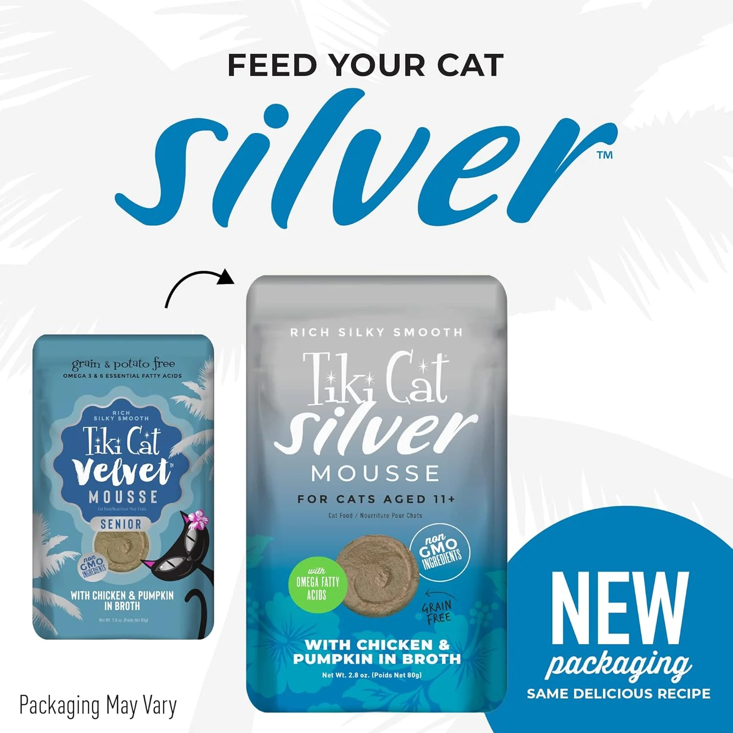 TIki Cat Silver Mousse, With Chicken & Pumpkin In Broth, Silky Smooth Nutrient Rich Formulated for Older Cats Aged 11+ - Image 2