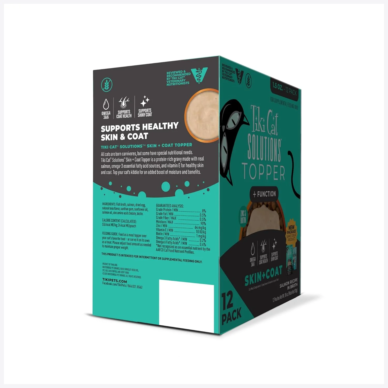 Tiki Cat Solutions Topper Multipack, Skin Coat, Salmon Recipe in Broth - Image 3