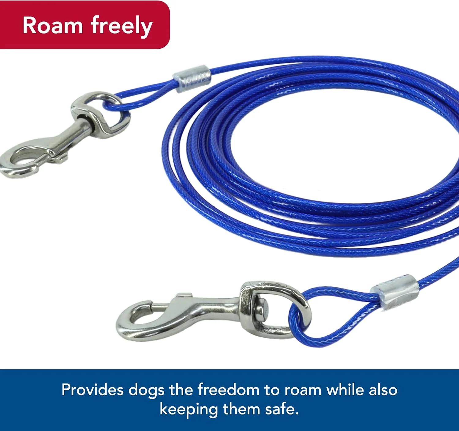 Titan - Coastal Pet Titan Medium Cable Dog Tie Out - Dog Tie Out Cable - Cable Tie Out for Dogs up to 50 lbs - Rust-Resistant Pet Tie Out Cable - Quality Dog Supplies - Image 3