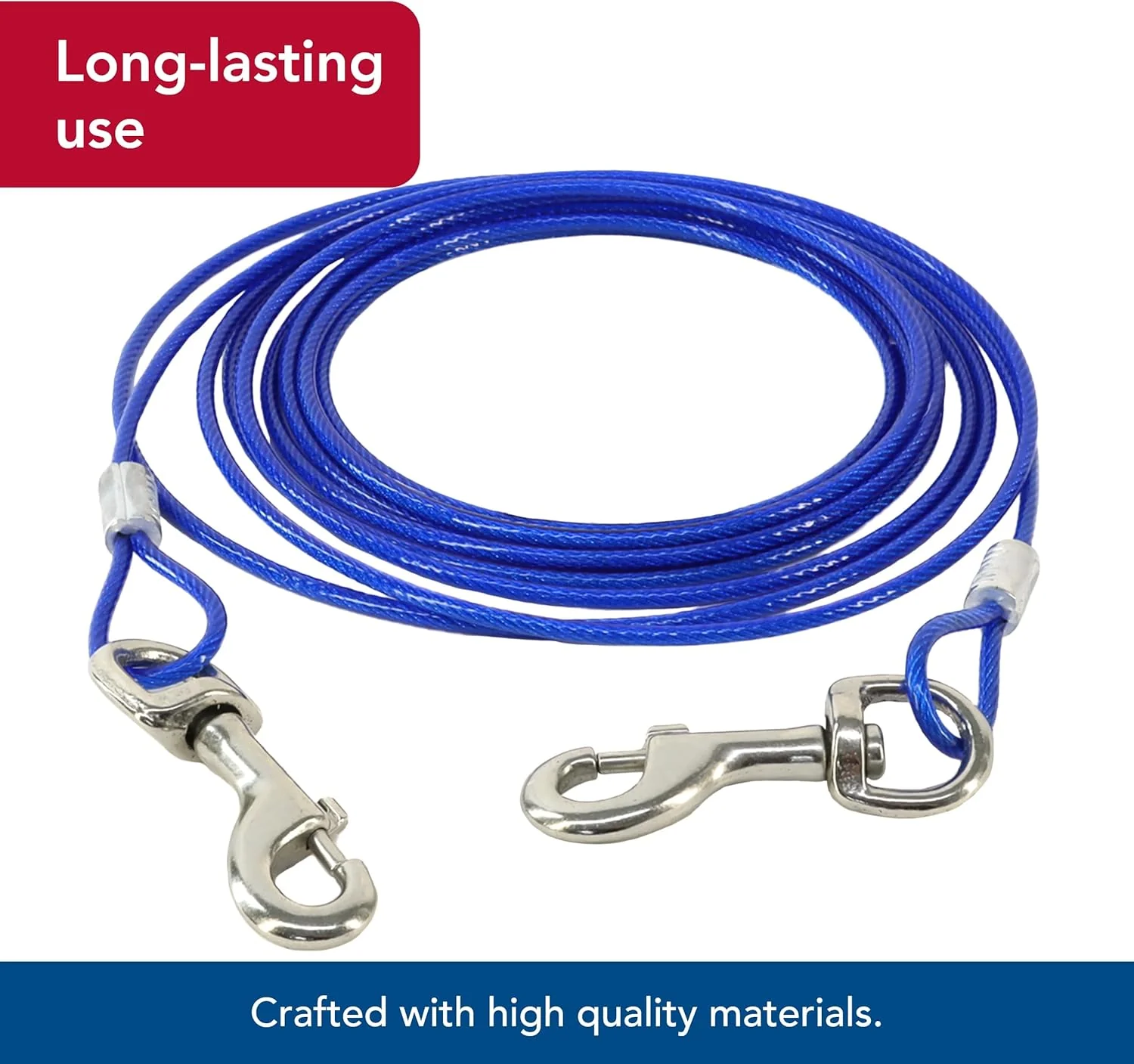 Titan - Coastal Pet Titan Medium Cable Dog Tie Out - Dog Tie Out Cable - Cable Tie Out for Dogs up to 50 lbs - Rust-Resistant Pet Tie Out Cable - Quality Dog Supplies - Image 6