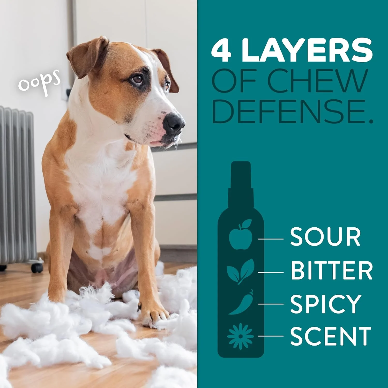 TropiClean No Chew Spray for Home, Better Than Bitter Apple Spray, Safe & Natural Chew Deterrent, Protect Furniture, Wall Corners & More! 8 oz - Image 3