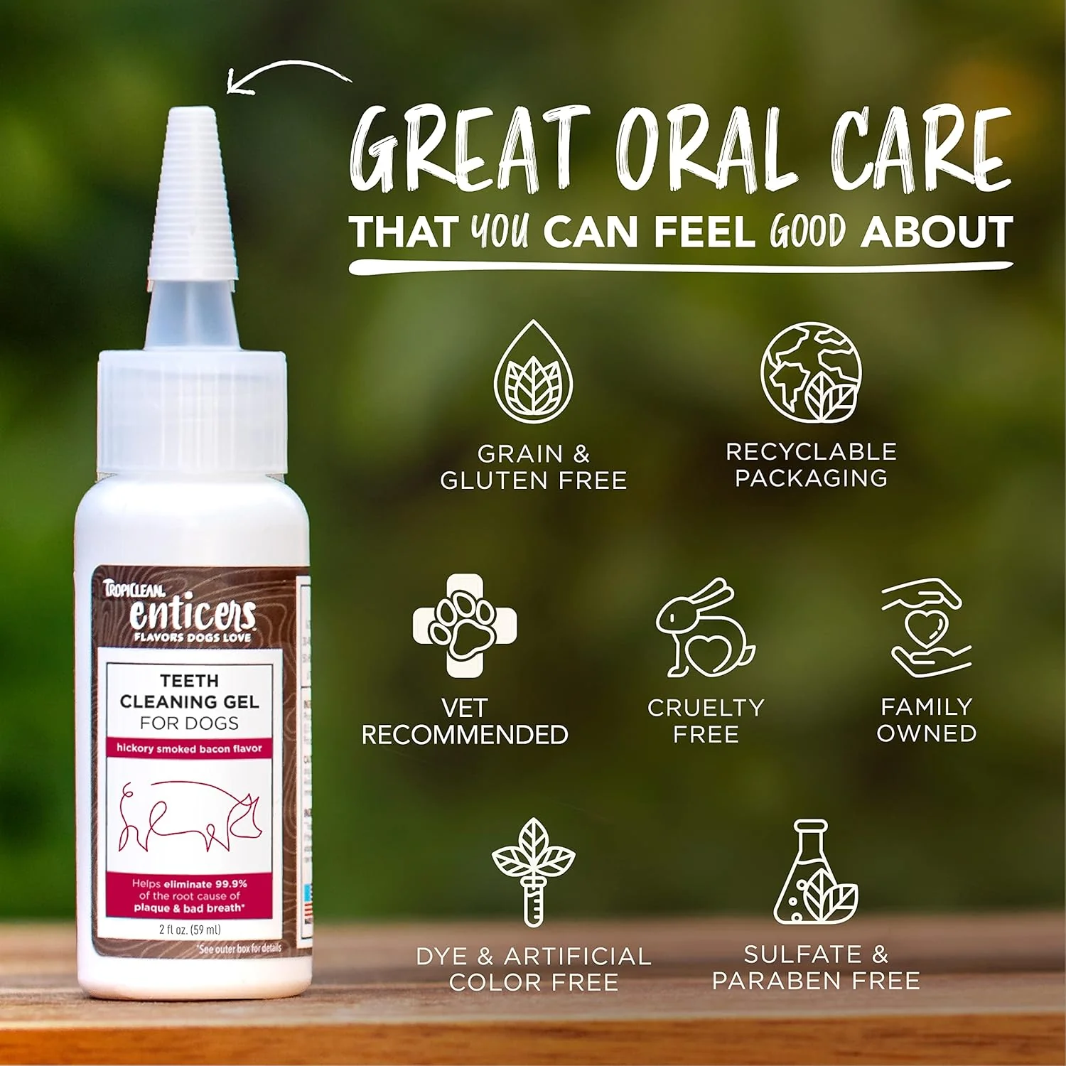 TropiClean Enticers Dog Teeth Cleaning Treat Gel | Smoked Bacon Flavored Dog Toothpaste Alternative| 2 oz - Image 5