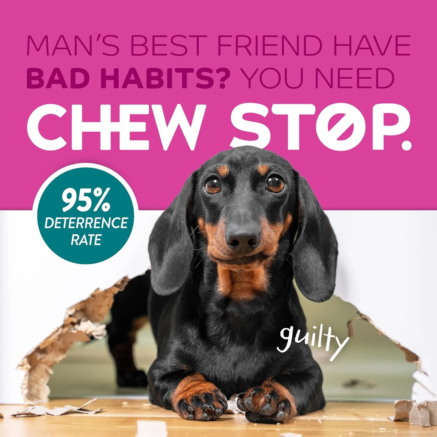 TropiClean No Chew Spray for Dogs, Better Than Bitter Apple Spray, Safe & Natural Chew + Lick Deterrent, Protect Home 8 oz - Image 2