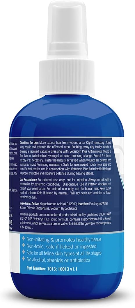 Vetericyn Plus Cat Wound Care Spray | Feline Healing Aid and Skin Repair for Wounds, Sores, and Abrasions, Provides Itch Relief for Cats Irritated Skin. 3 Ounces - Image 2