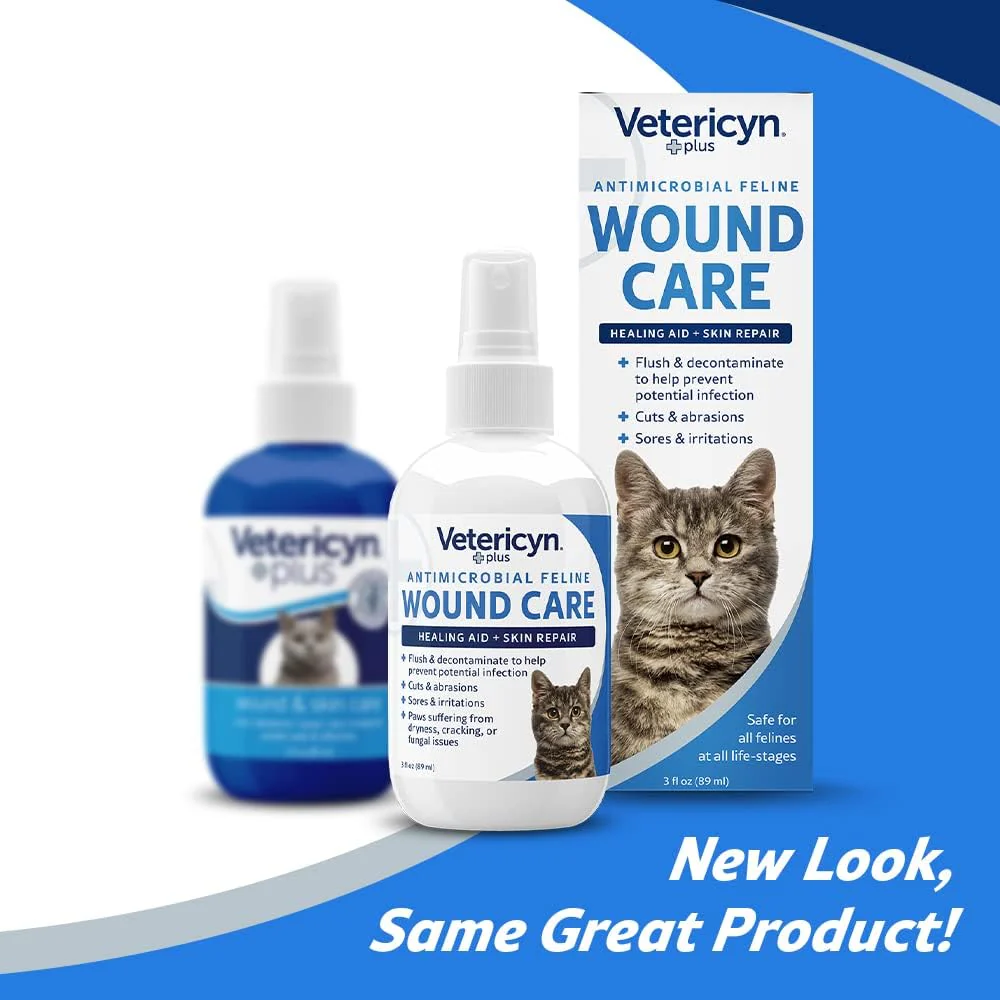 Vetericyn Plus Cat Wound Care Spray | Feline Healing Aid and Skin Repair for Wounds, Sores, and Abrasions, Provides Itch Relief for Cats Irritated Skin. 3 Ounces - Image 4