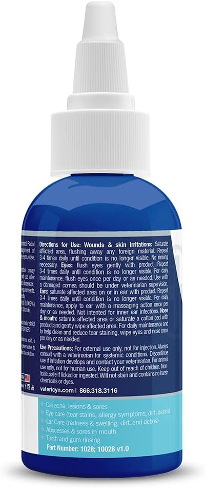 Vetericyn Plus Feline Facial Therapy | Healing Aid and Skin Repair for Different Cat First Aid Needs, Including Cat Acne, Cat Ear and Eye Problems. 2 Ounces - Image 3