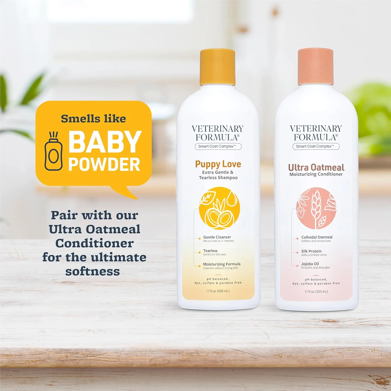 Veterinary Formula Smart Coat Complex Puppy Love Extra Gentle Tearless Shampoo – for Pups Over 6 Weeks – with Fresh Scent, Long-Lasting Clean – Won't Dry Out Delicate Skin - Image 5