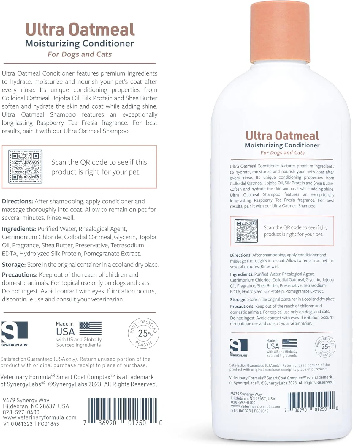 Veterinary Formula Smart Coat Complex Ultra Oatmeal Moisturizing Conditioner for Dogs – with Colloidal Oatmeal & Jojoba – Leaves Coat Soft, Shiny, Hydrated, Strong, with Long-Lasting Scent - Image 6