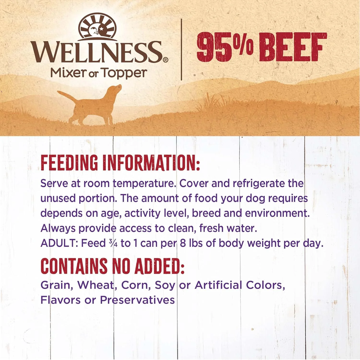 Wellness 95% Beef Natural Wet Grain Free Canned Dog Food - Image 6