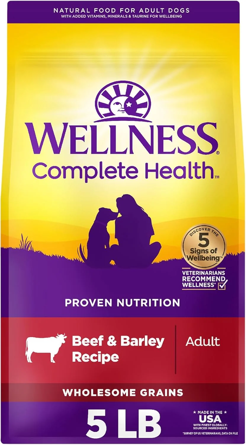 Wellness Complete Health Dry Dog Food, Wholesome Grains, Natural, Beef & Barley Recipe - Image 9