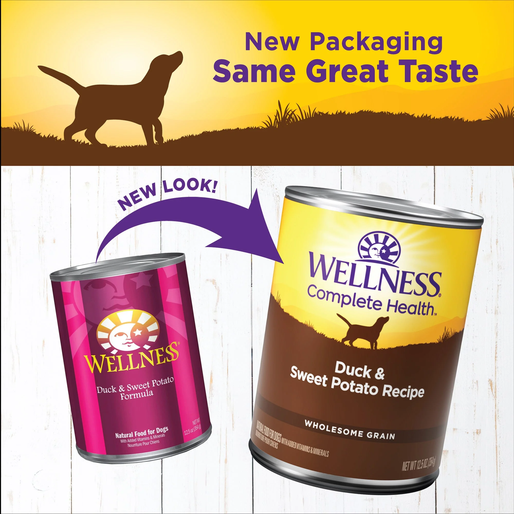 Wellness Complete Health Natural Wet Canned Dog Food, Duck & Sweet Potato - Image 2