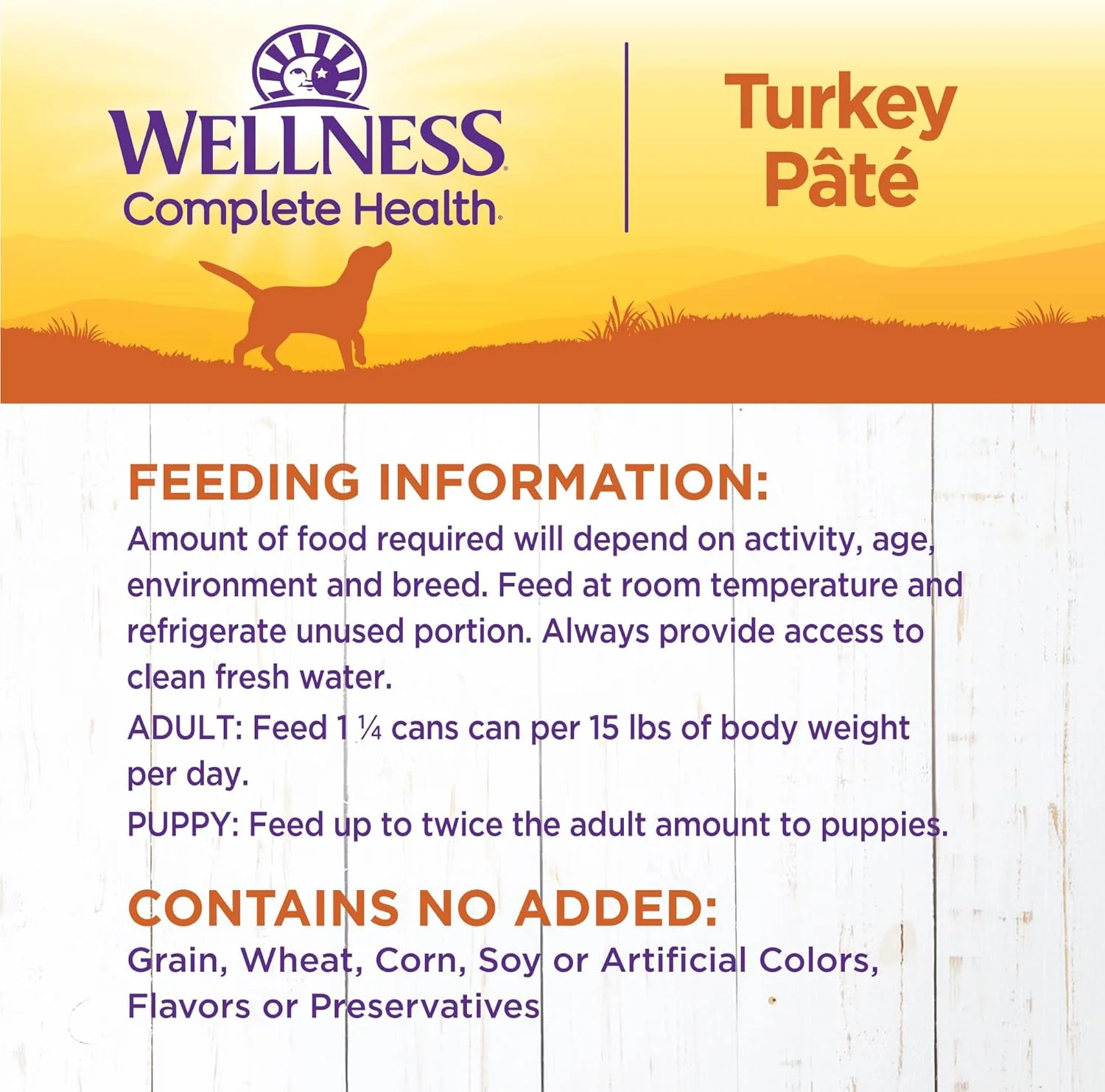 Wellness Complete Health Natural Wet Canned Dog Food Turkey & Sweet Potato - Image 6