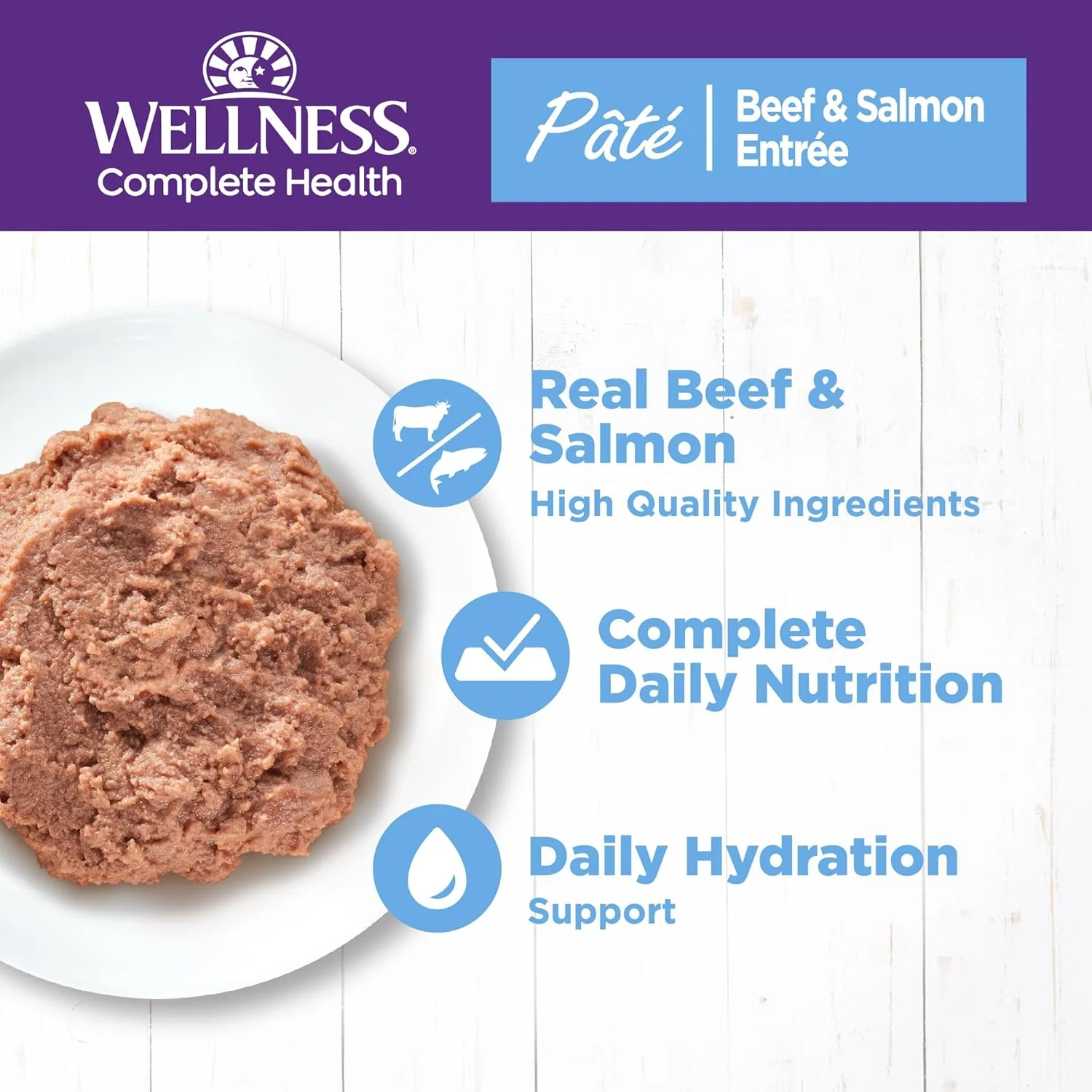 Wellness Complete Health Pate Adult Wet Cat Food, Natural, Protein-Rich, Grain Free - Image 3