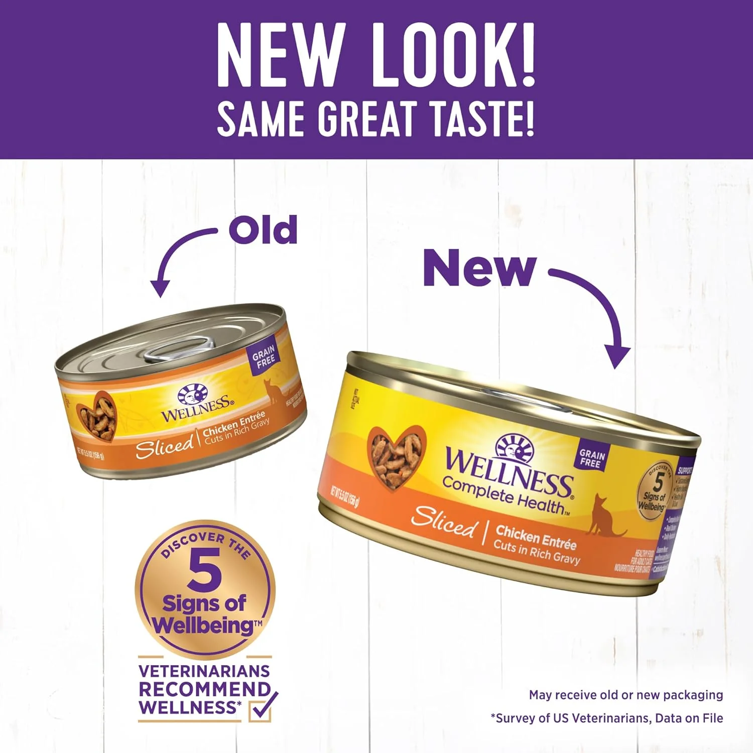 Wellness Complete Health Sliced Adult Wet Cat Food, Natural, Protein-Rich, Grain Free (Chicken Entrée) - Image 2
