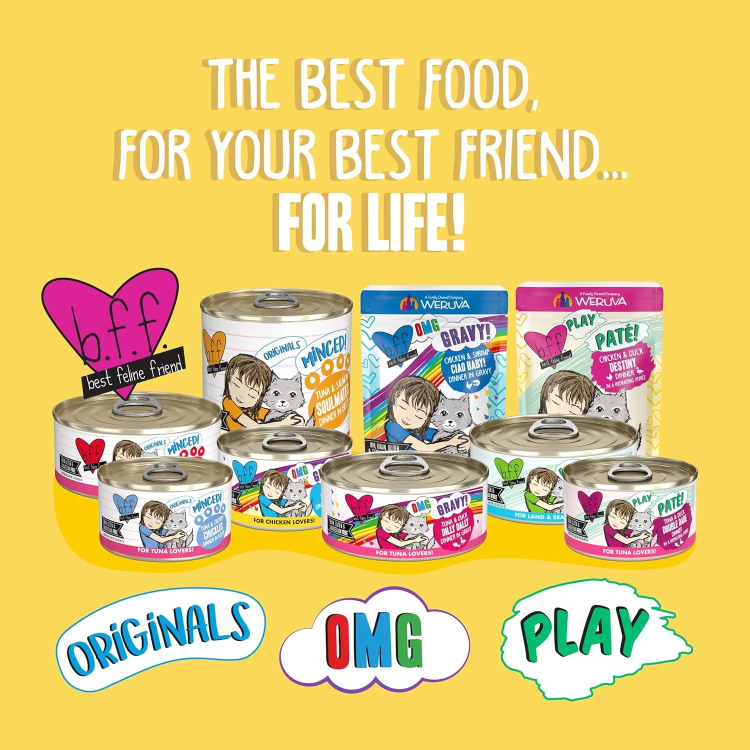 Weruva B.F.F. OMG - Best Feline Friend Oh My Gravy!, Chicken & Turkey Text Me with Chicken & Turkey in Gravy 2.75-oz(Pack of 12) - Image 7