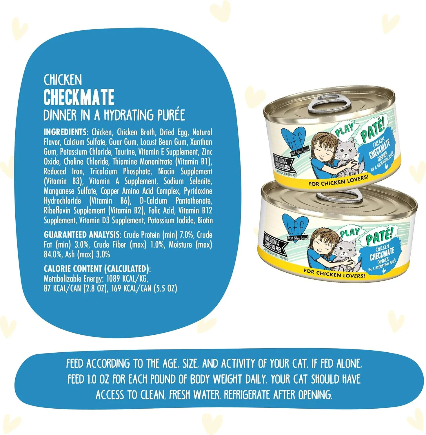 Weruva B.F.F. Play - Best Feline Friend Paté Lovers, Aw Yeah!, Chicken Checkmate with Chicken - Image 7
