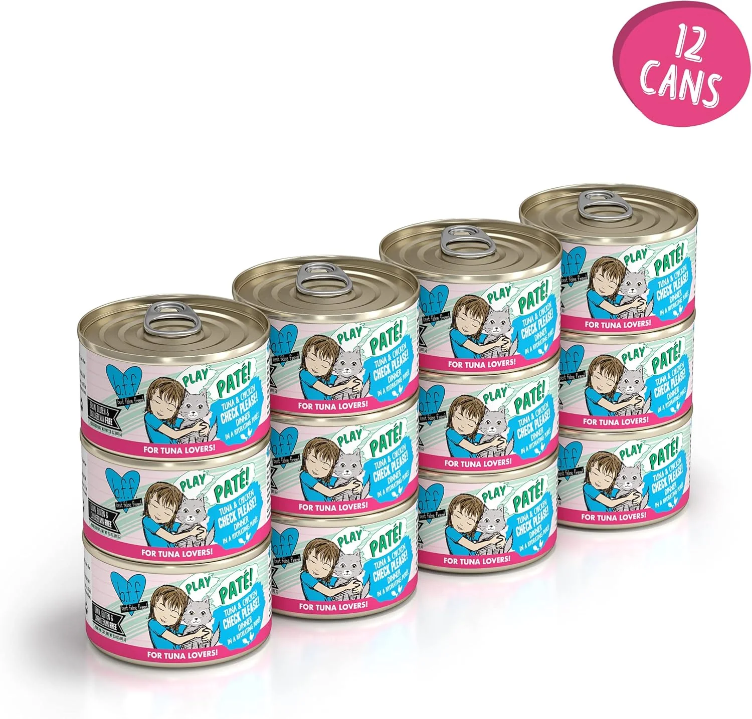 Weruva B.F.F. Play - Best Feline Friend Paté Lovers, Aw Yeah!, Tuna & Chicken Check Please! with Tuna & Chicken - Image 2