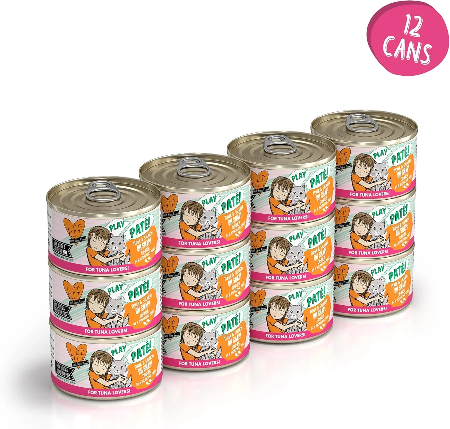 Weruva B.F.F. Play - Best Feline Friend Paté Lovers, Aw Yeah!, Tuna & Salmon Oh Snap! with Tuna & Salmon - Image 2