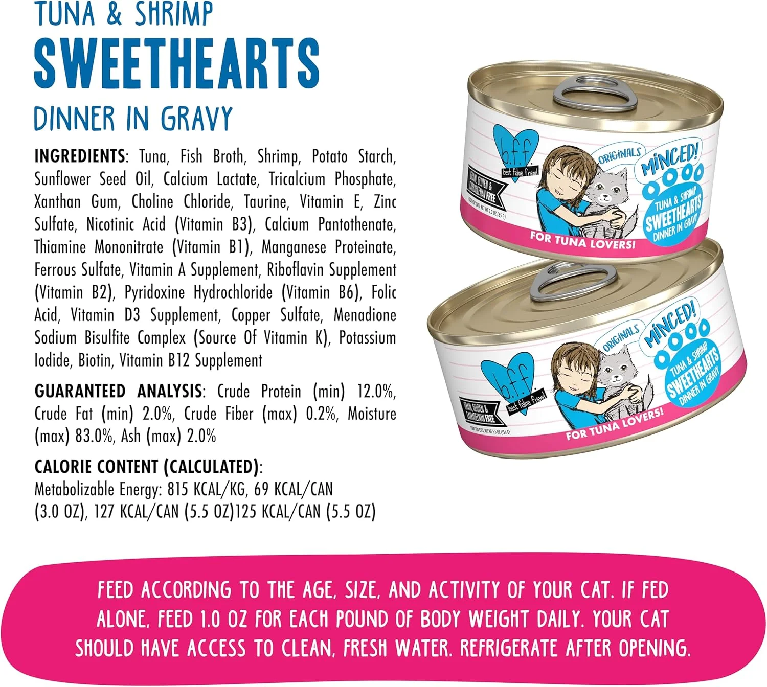 Weruva Best Feline Friend (B.F.F.) Tuna & Shrimp Sweethearts with Red Meat Tuna & Shrimp in Gravy Cat Food - Image 4
