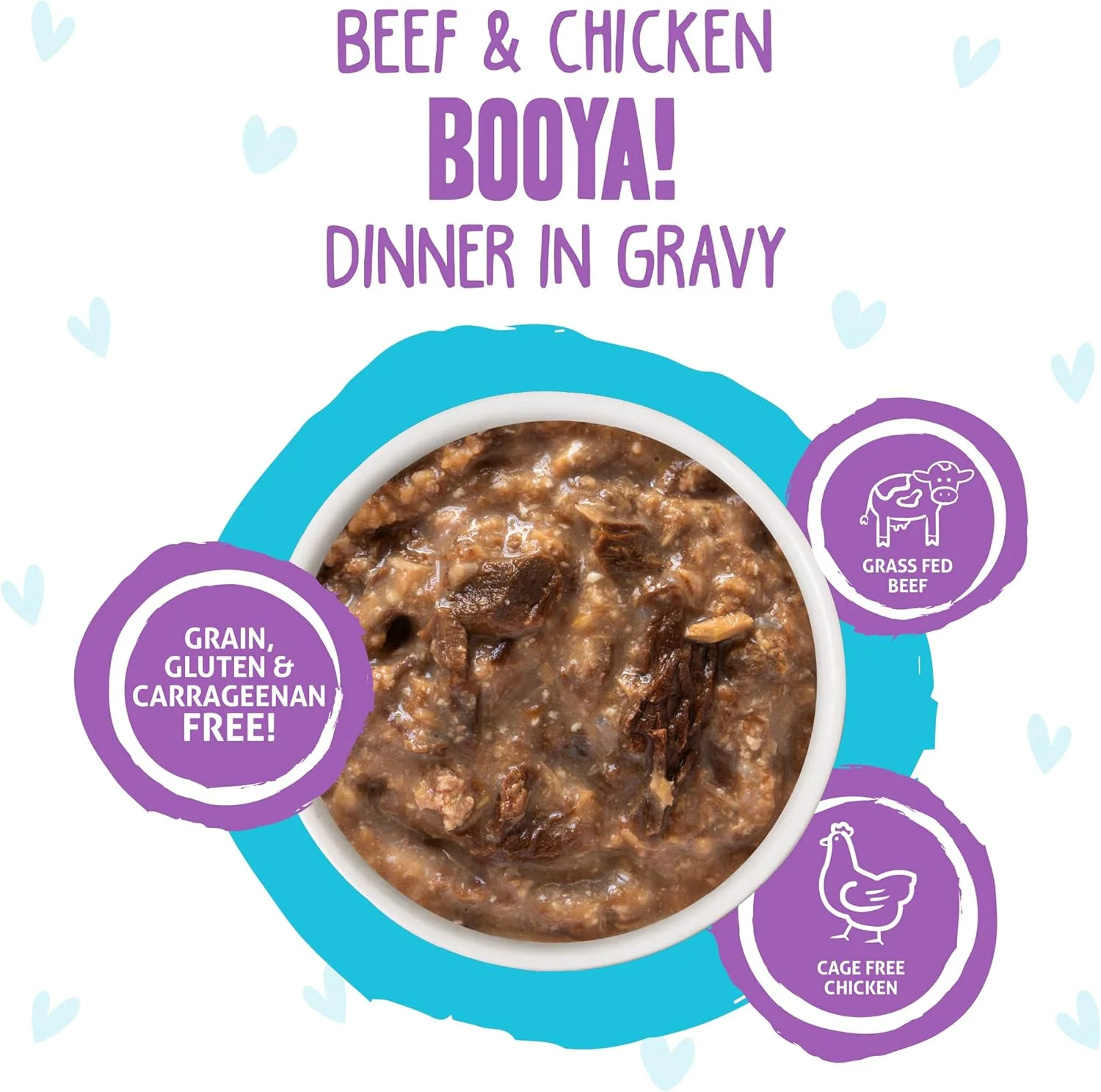 Weruva BFF Oh My Gravy Booya Grain Free Beef & Chicken in Gravy Cat Food Pouch 2.8-oz, case of 12 - Image 4