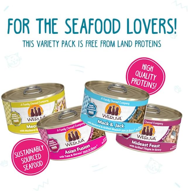 Weruva, Cat Classic Seafood & Eat It! Variety Pack Canned Cat Food (Pack of 12) - Image 6