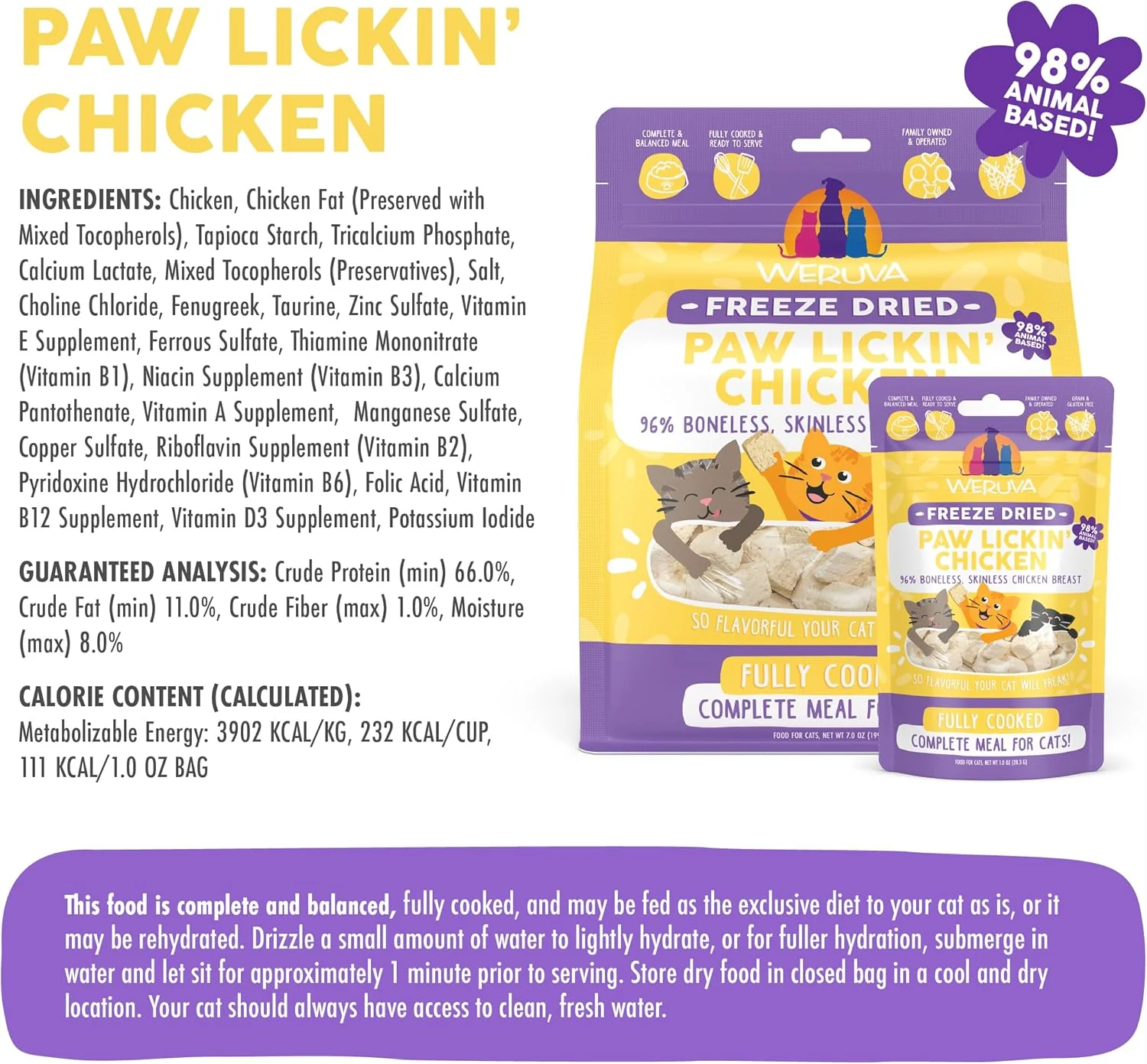 Weruva Cat Freeze Dried, Paw Lickin' Chicken with Chicken Breast - Image 4