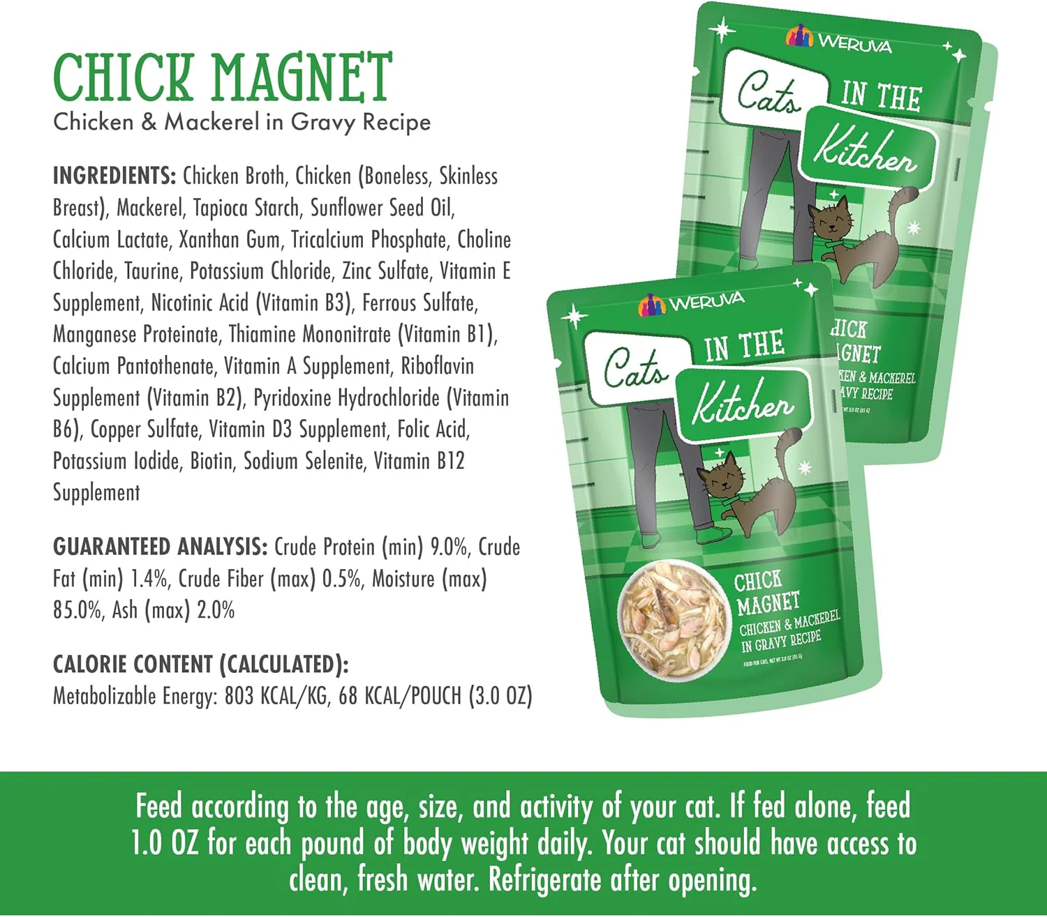 Weruva Cats in The Kitchen, Chick Magnet with Chicken & Mackerel in Gravy Cat Food - Image 8
