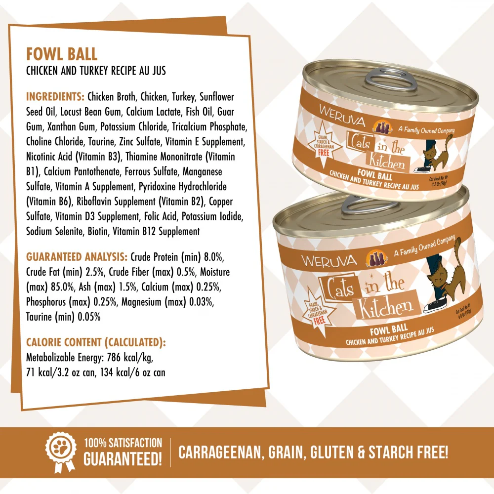 Weruva Cats in the Kitchen Fowl Ball Canned Cat Food - Image 3