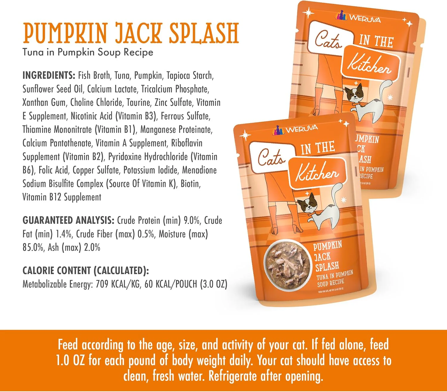 Weruva Cats in The Kitchen, Pumpkin Jack Splash with Tuna in Pumpkin Soup Cat Food - Image 8