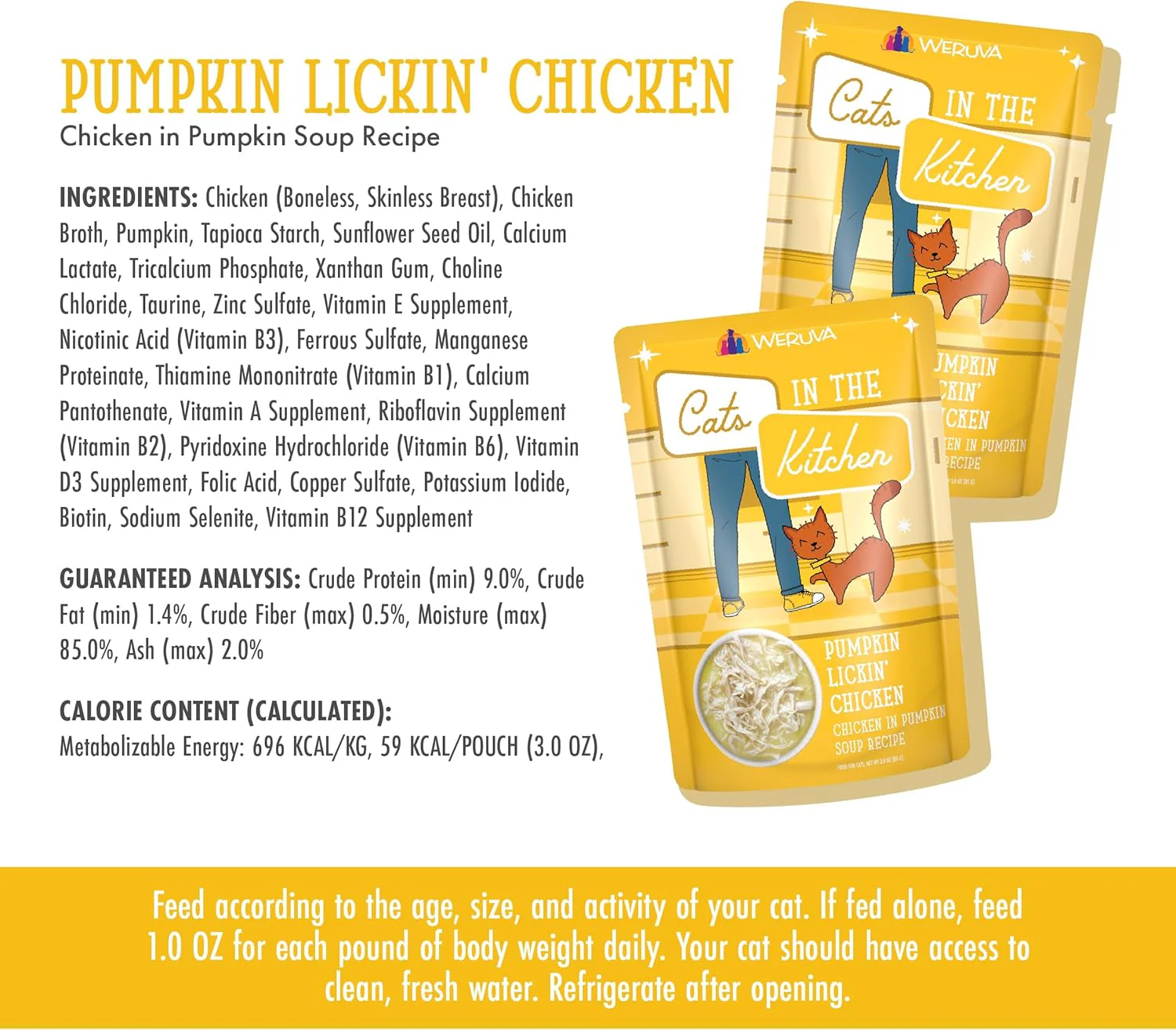 Weruva Cats in The Kitchen, Pumpkin Lickin' Chicken with Chicken Breast in Pumpkin Soup Cat Food - Image 7