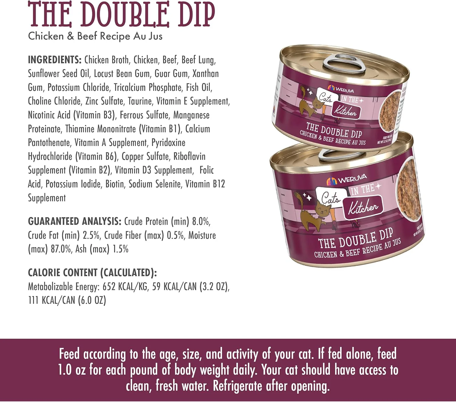 Weruva Cats in The Kitchen, The Double Dip with Chicken & Beef Au Jus Cat Food - Image 10