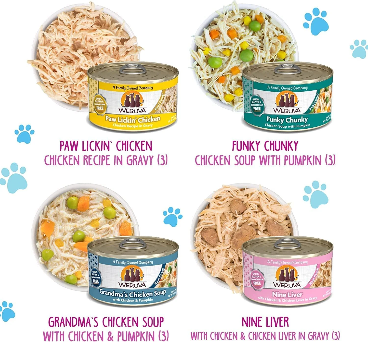 Weruva Classic Cat Food, Meow Ya Doin'! Variety Pack (Pack of 12) - Image 2