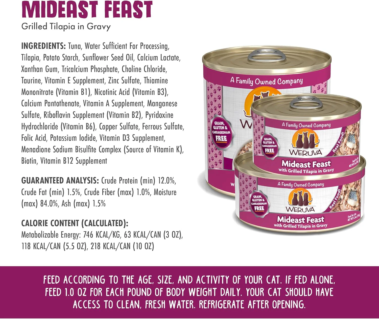 Weruva Classic Cat Food, Mideast Feast with Grilled Tilapia in Gravy - Image 6