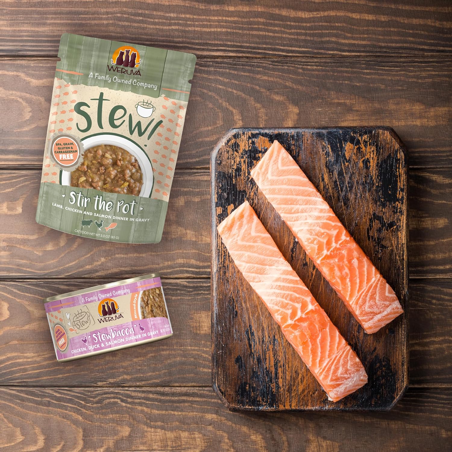 Weruva Classic Cat Stews!, Kettle Call with Beef, Chicken & Salmon in Gravy (Pack of 12) - Image 8