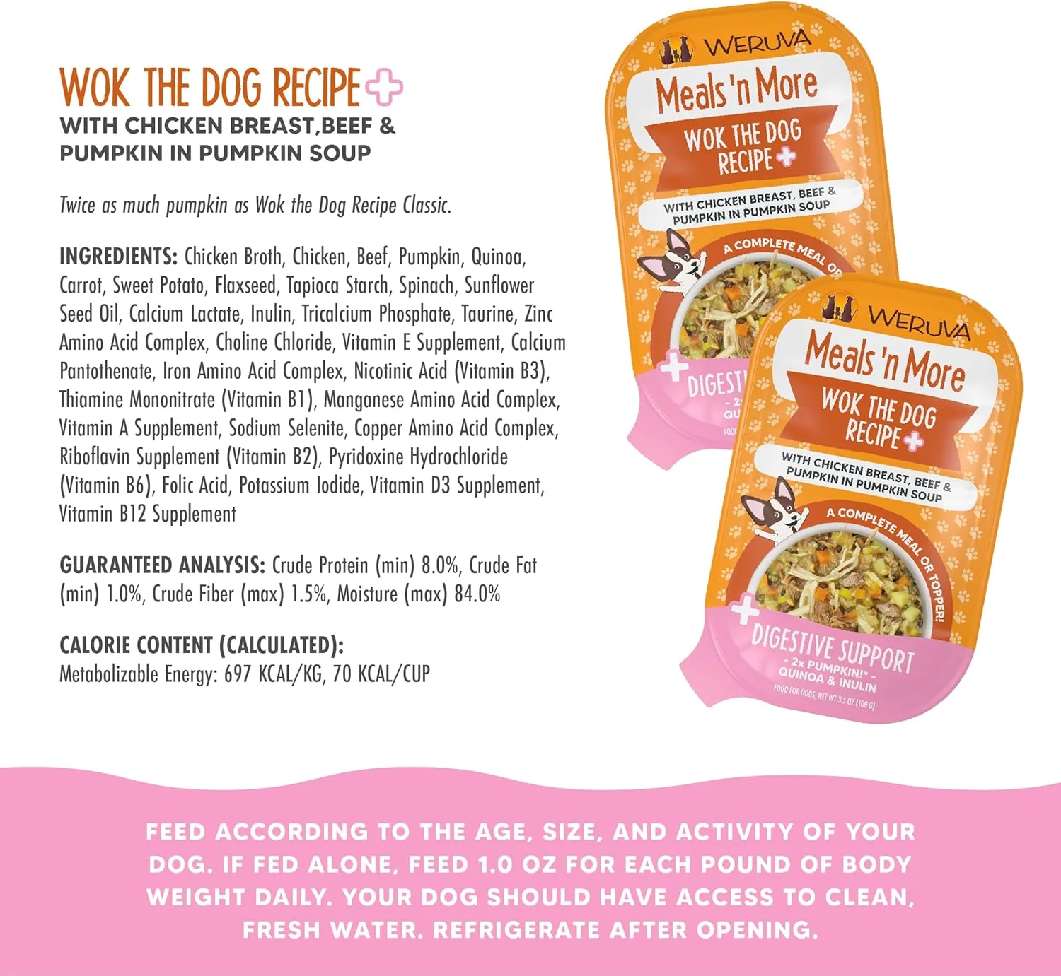 Weruva Meals 'n More Natural Wet Dog Food, Wok The Dog Plus Digestive Support (Pack of 12) - Image 4